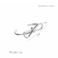 Wholesale Jewelry Simple Style Bow Knot 304 Stainless Steel No Inlaid 18K Gold Plated Gold Plated sku image 1