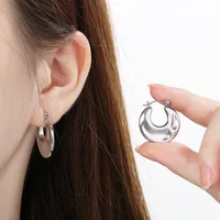 1 Pair Vintage Style Solid Color Plating 304 Stainless Steel 18K Gold Plated Earrings main image 2