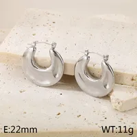 1 Pair Vintage Style Solid Color Plating 304 Stainless Steel 18K Gold Plated Earrings sku image 3