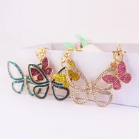 Glam Butterfly Zinc Alloy Inlay Rhinestones Women's Bag Pendant Keychain main image 1