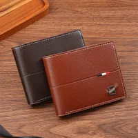 Men's Solid Color PVC Open Small Wallets main image 1