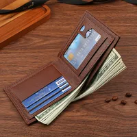 Men's Solid Color PVC Open Small Wallets main image 5
