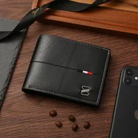 Men's Solid Color PVC Open Small Wallets sku image 1
