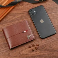 Men's Solid Color PVC Open Small Wallets main image 2