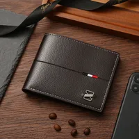 Men's Solid Color PVC Open Small Wallets sku image 2