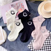 Women's Simple Style Smile Face Cotton Ankle Socks A Pair main image 5