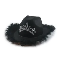 Women's Lady Solid Color Curved Eaves Cowboy Hat sku image 6