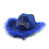 Women's Lady Solid Color Curved Eaves Cowboy Hat sku image 7