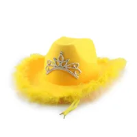 Women's Lady Solid Color Curved Eaves Cowboy Hat sku image 8