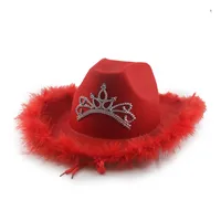 Women's Lady Solid Color Curved Eaves Cowboy Hat sku image 9