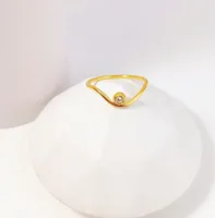 Wholesale Jewelry Simple Style Classic Style Commute Round Waves 304 Stainless Steel Titanium Steel Zircon 18K Gold Plated Inlay Rings main image 2
