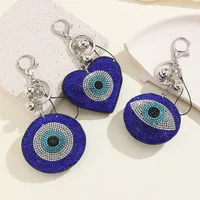 Basic Heart Shape Eye Rhinestone Plating Keychain main image 1