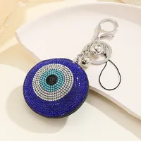 Basic Heart Shape Eye Rhinestone Plating Keychain main image 3