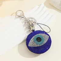 Basic Heart Shape Eye Rhinestone Plating Keychain main image 5