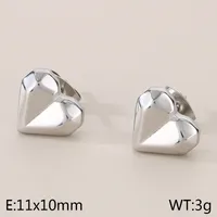1 Pair Sweet Simple Style Heart Shape 304 Stainless Steel 18K Gold Plated Ear Studs sku image 2