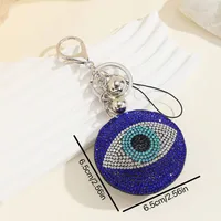 Basic Heart Shape Eye Rhinestone Plating Keychain main image 6