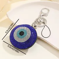 Basic Heart Shape Eye Rhinestone Plating Keychain main image 8