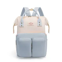 Waterproof Color Block Daily Diaper Backpack sku image 3