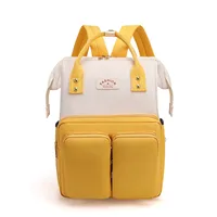 Waterproof Color Block Daily Diaper Backpack sku image 1