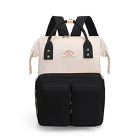 Waterproof Color Block Daily Diaper Backpack sku image 5