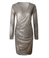 Women's Party Dress Fashion Commute V Neck Long Sleeve Glittery Above Knee Date Festival main image 6