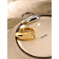 Wholesale Jewelry Simple Style Classic Style Oval 316 Stainless Steel  18K Gold Plated Plating Rings main image 4
