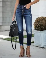 Women's Daily Street Casual Solid Color Full Length Jeans sku image 5