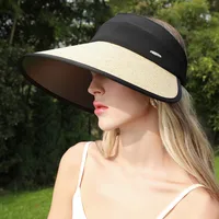 Women's Casual Simple Style Color Block Big Eaves Sun Hat main image 4
