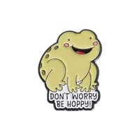 Cartoon Style Cute Animal Cartoon Frog Alloy Stamping Stoving Varnish Plating Unisex Cartoon Pinback Badge Brooches Collar Pin sku image 51
