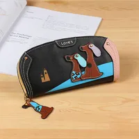 Women's Cartoon Dog Pu Leather Zipper Wallets sku image 4