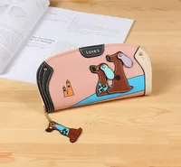 Women's Cartoon Dog Pu Leather Zipper Wallets sku image 5