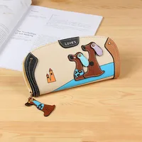 Women's Cartoon Dog Pu Leather Zipper Wallets sku image 6