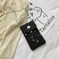 Internet Celebrity Style Casual Street Diamond Shiny Chain Shoulder Messenger Bag Trendy Fashion Shiny Personalized Phone Bag main image 1