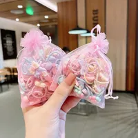 Korean Little Girl Hair Accessories Girl's Cute Candy Animal Does Not Harm Hair Tie Hair Elastic Hair Rope Hair Ring Set main image 3