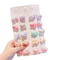 Korean Little Girl Hair Accessories Girl's Cute Candy Animal Does Not Harm Hair Tie Hair Elastic Hair Rope Hair Ring Set main image 1