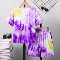 Casual Tie Dye Polyester Boys Clothing Sets sku image 13