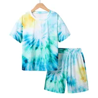 Casual Tie Dye Polyester Boys Clothing Sets main image 2