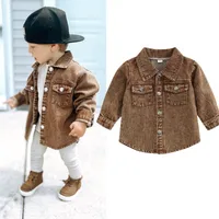 Casual Simple Style Solid Color Cotton Boys Outerwear main image 1