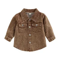 Casual Simple Style Solid Color Cotton Boys Outerwear sku image 4