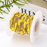 1 Roll 5 M 304 Stainless Steel 18K Gold Plated Polished Cable Chain Jewelry Accessories main image 3
