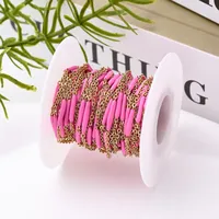1 Roll 5 M 304 Stainless Steel 18K Gold Plated Polished Cable Chain Jewelry Accessories sku image 6