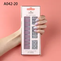 New Nail Beauty Stickers Waterproof Exam-Free 34-Finger Full Stickers Japanese Gel Flexible Stickers Non-Curling Nail Stickers sku image 24