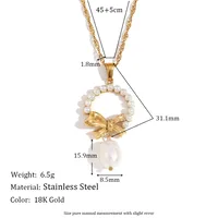 Wholesale Jewelry Lady Bow Knot 304 Stainless Steel Plating Bowknot Earrings Necklace main image 5