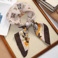 70 Silk Scarf Square Scarf High-end New Style Fashion All-match Professional Silk Small Scarf Retro Printed Silk Scarf For Women sku image 4