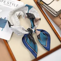 70 Silk Scarf Square Scarf High-end New Style Fashion All-match Professional Silk Small Scarf Retro Printed Silk Scarf For Women sku image 6