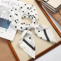 70 Silk Scarf Square Scarf High-end New Style Fashion All-match Professional Silk Small Scarf Retro Printed Silk Scarf For Women sku image 15