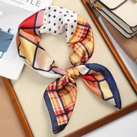70 Silk Scarf Square Scarf High-end New Style Fashion All-match Professional Silk Small Scarf Retro Printed Silk Scarf For Women sku image 17
