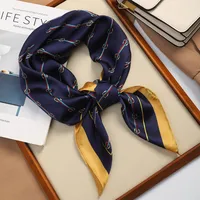 70 Silk Scarf Square Scarf High-end New Style Fashion All-match Professional Silk Small Scarf Retro Printed Silk Scarf For Women sku image 27