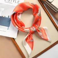 70 Silk Scarf Square Scarf High-end New Style Fashion All-match Professional Silk Small Scarf Retro Printed Silk Scarf For Women sku image 29