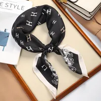 70 Silk Scarf Square Scarf High-end New Style Fashion All-match Professional Silk Small Scarf Retro Printed Silk Scarf For Women sku image 44